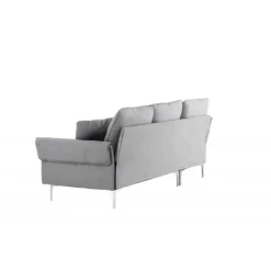 Toulouse 3 personers chaiselongsofa - Krom og Grå