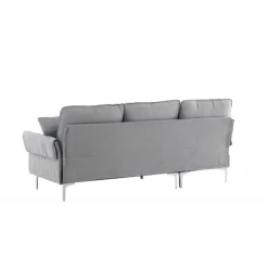 Toulouse 3 personers chaiselongsofa - Krom og Grå