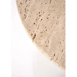 TRAVERSO S c. bord, farve travertin / Hvid