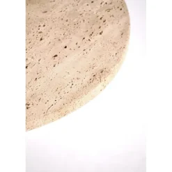 TRAVERSO S c. bord, farve travertin / Hvid