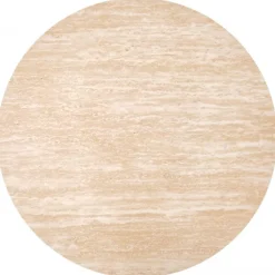 TRAVERTINO_S Rundt Sofabord, Travertin