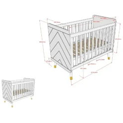 Tremmeseng 60 x 120 cm – Billy Baby, lyserød