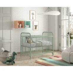 Tremmeseng Bronxx baby seng 60 x 120 cm – olivengrøn