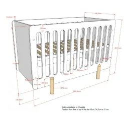 Tremmeseng Smile Baby 60 x 120 cm – hvid