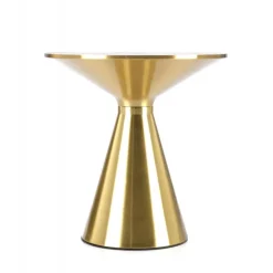 TRIBECA sofabord, Hvid marmor / guld