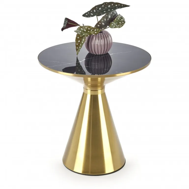 TRIBECA sofabord, Sort marmor / guld