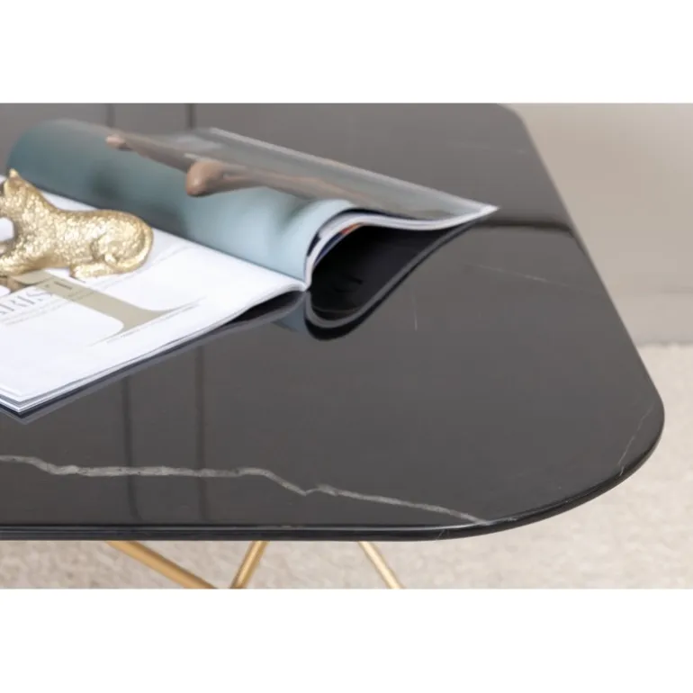 Tristar Sofabord - Sort og Messing