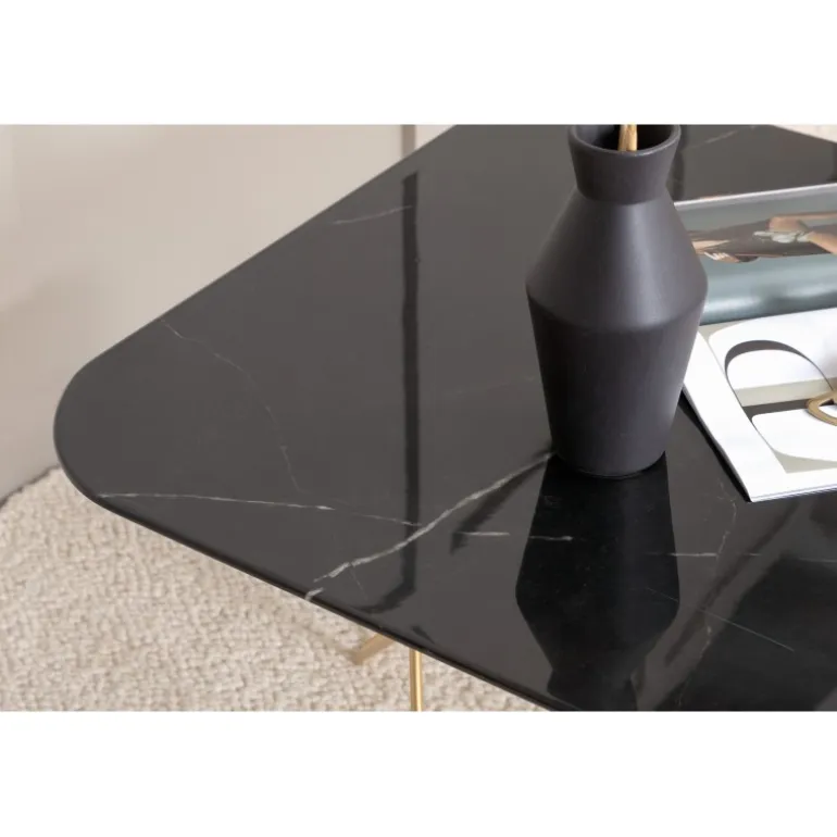 Tristar Sofabord - Sort og Messing
