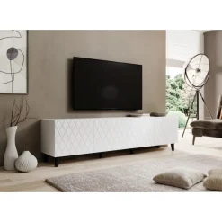 TV bord ASTI mat Hvid / mat Hvid