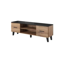 TV-bænk LOTTA 160 2D2K wonat eg/Sort