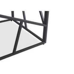 UNIVERSE 2 KWADRAT, sofabord, Grå marmor / Sort