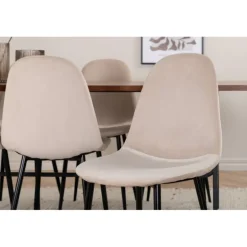 Uno Spisebordssæt - Beige, Sort og Natur