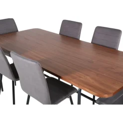 Uno Spisebordssæt - Sort, Grå og Natur