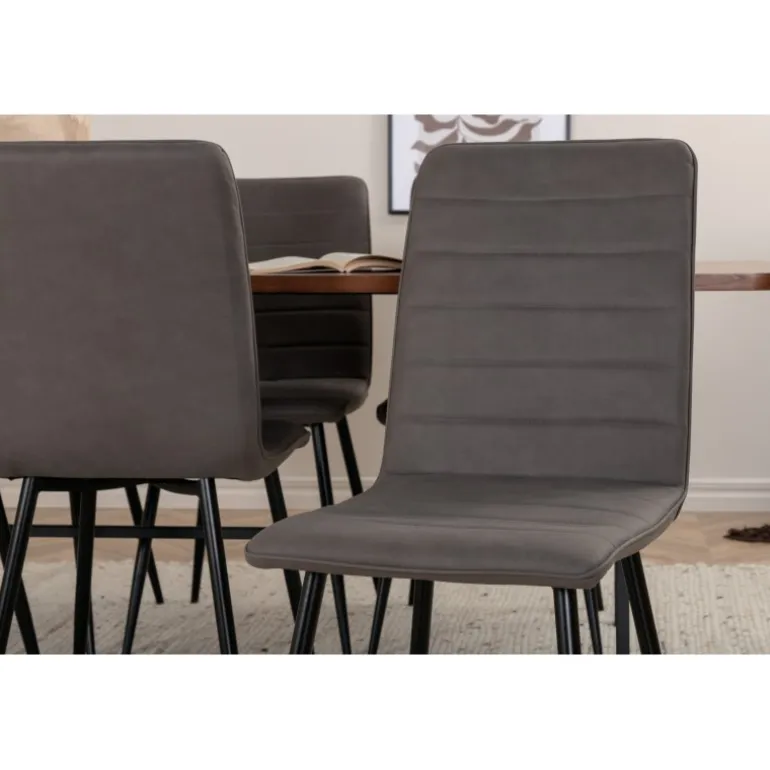 Uno Spisebordssæt - Sort, Grå og Natur