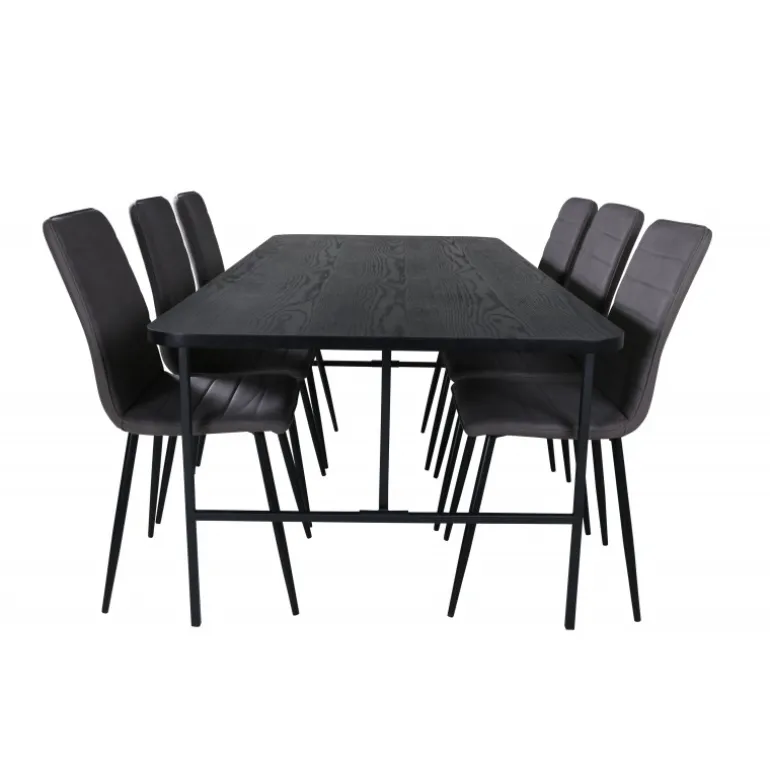 Uno Spisebordssæt - Sort og Grå