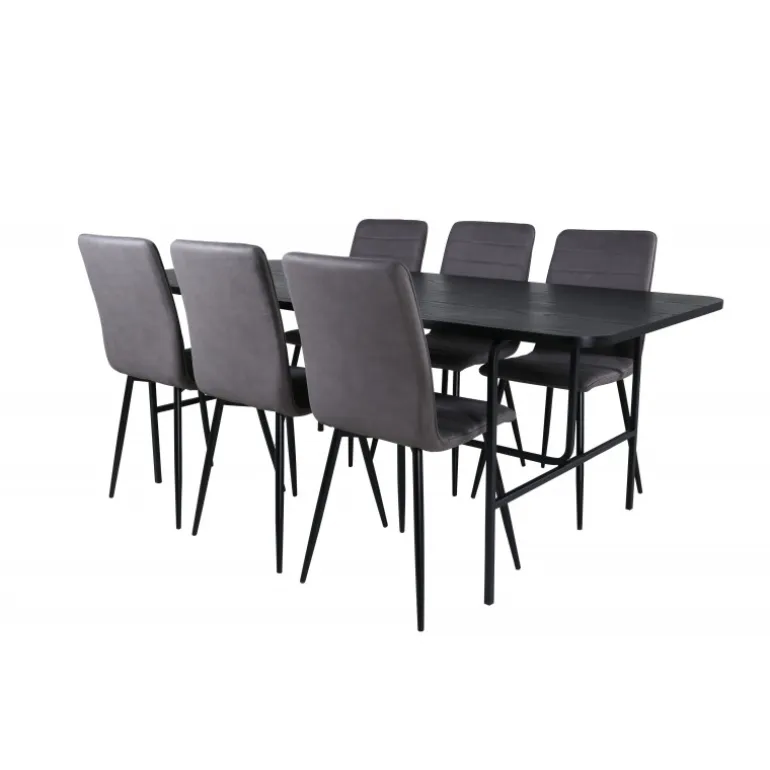 Uno Spisebordssæt - Sort og Grå