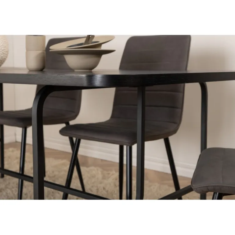 Uno Spisebordssæt - Sort og Grå