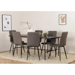 Uno Spisebordssæt - Sort og Grå