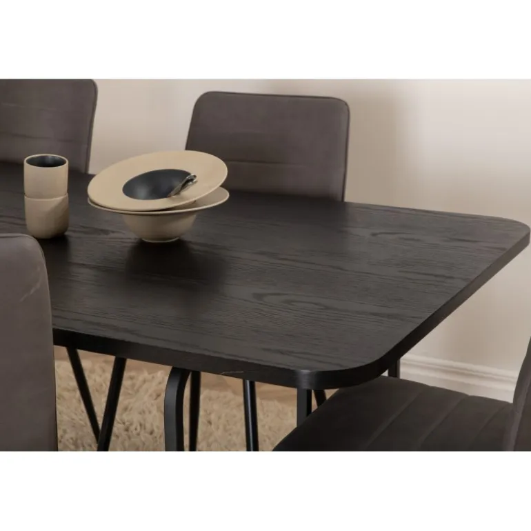 Uno Spisebordssæt - Sort og Grå