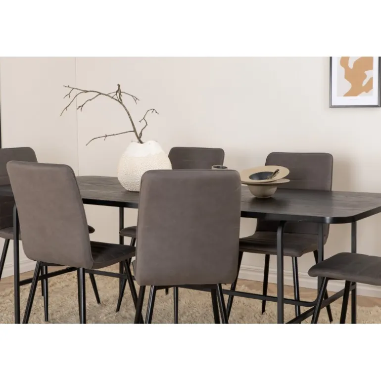 Uno Spisebordssæt - Sort og Grå