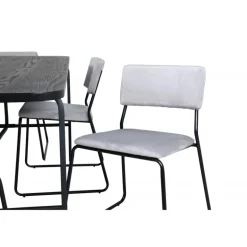 Uno Spisebordssæt - Sort og Lysegrå