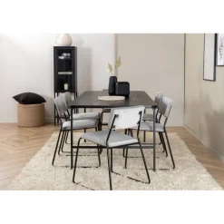 Uno Spisebordssæt - Sort og Lysegrå