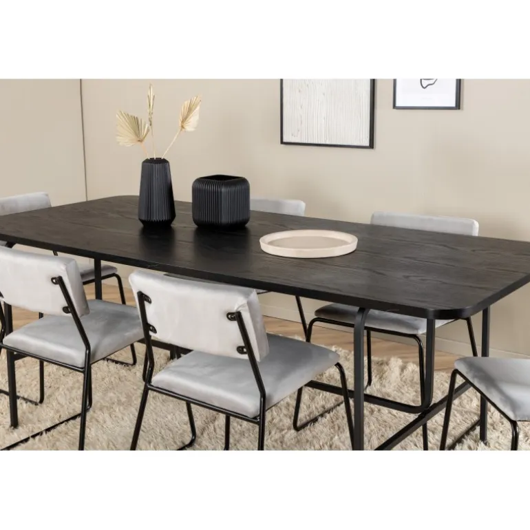 Uno Spisebordssæt - Sort og Lysegrå