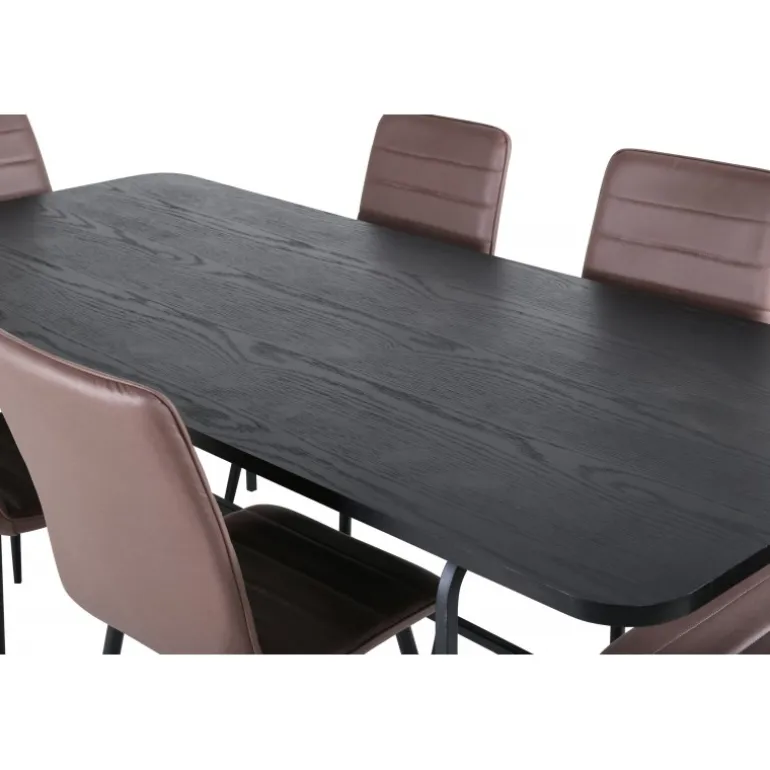 Uno Spisebordssæt - Sort og Brun