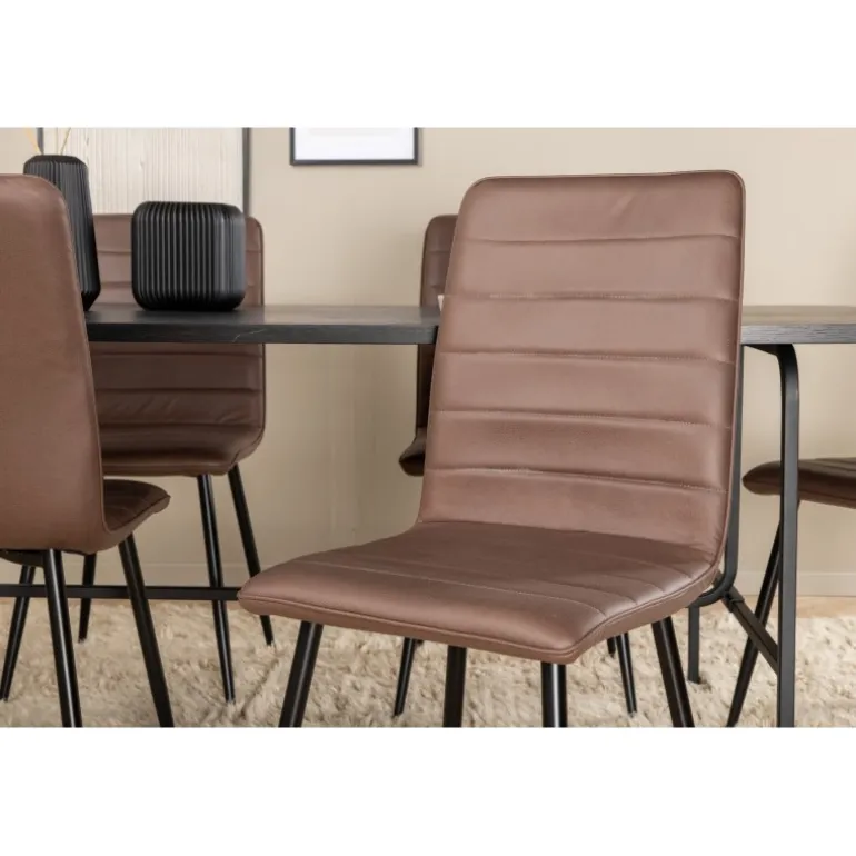 Uno Spisebordssæt - Sort og Brun