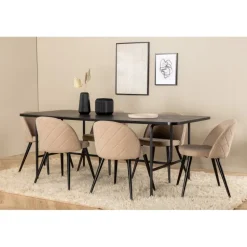 Uno t Spisebordssæt - Beige og Sort