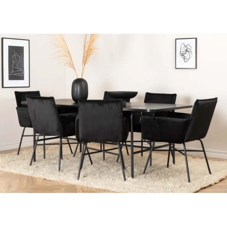 Uno t Spisebordssæt - Sort