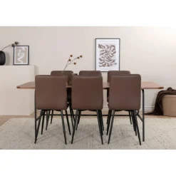 Uno t Spisebordssæt - Sort og Brun og - Natur