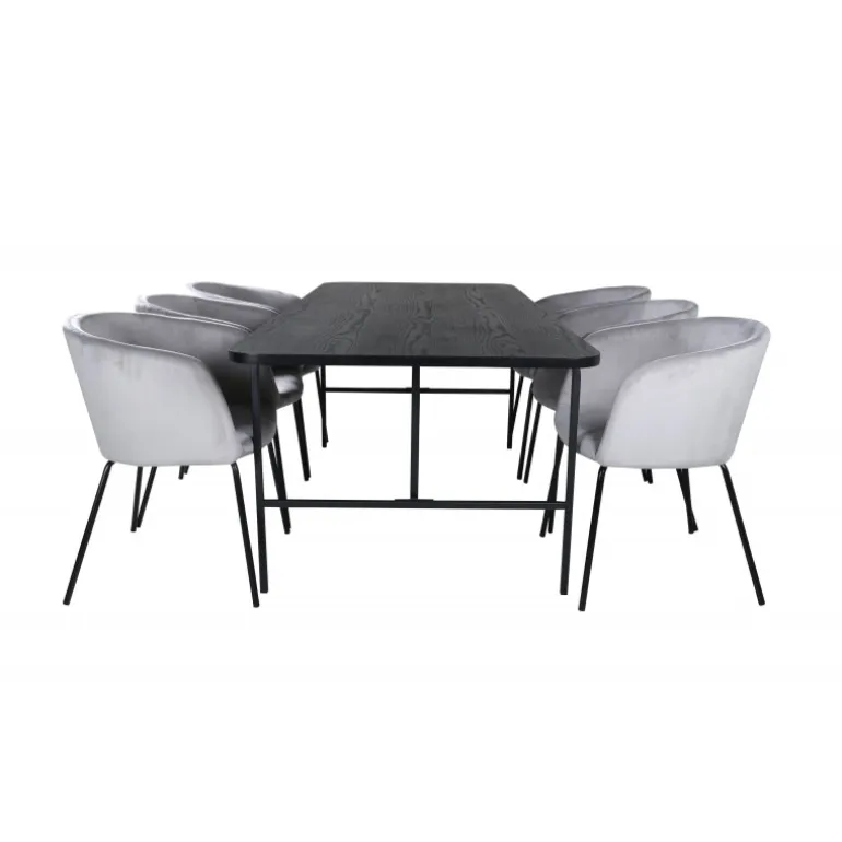 Uno t Spisebordssæt - Sort og Grå