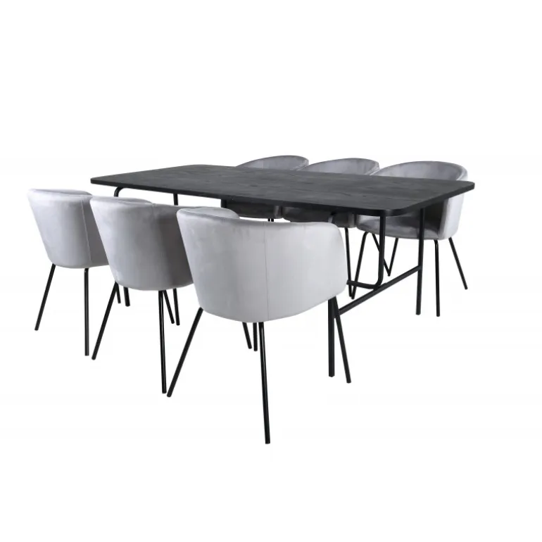 Uno t Spisebordssæt - Sort og Grå