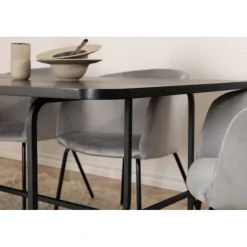 Uno t Spisebordssæt - Sort og Grå