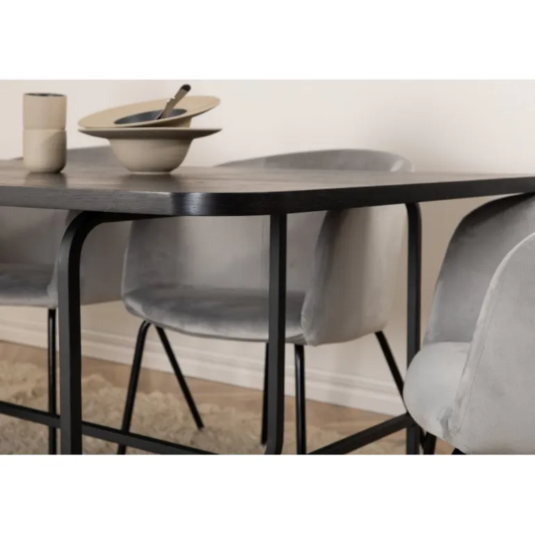 Uno t Spisebordssæt - Sort og Grå