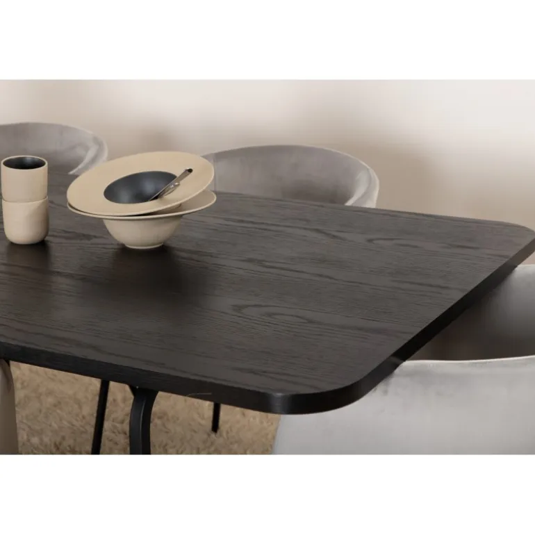 Uno t Spisebordssæt - Sort og Grå