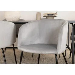 Uno t Spisebordssæt - Sort og Grå