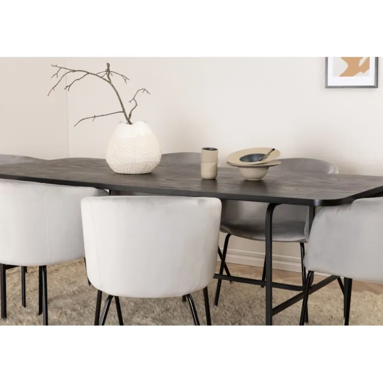 Uno t Spisebordssæt - Sort og Grå