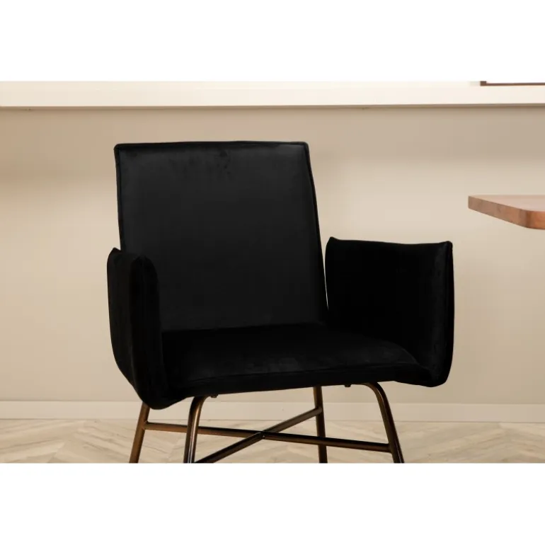 Uno t Spisebordssæt - Sort og Kobber