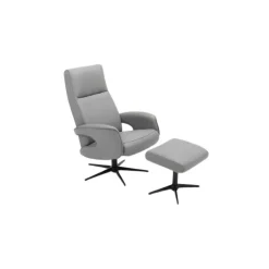 Vala Drejestol i Grå Soleda læder