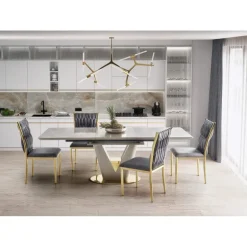 VALENTINO bord lys Grå/guld