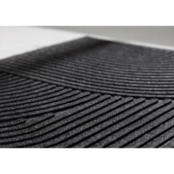 Valentino Tæppe - Sort og Natur