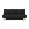 Vega sovesofa - 187 X 90 cm - Sort Portland 100 og vendbar hynde