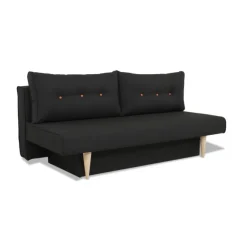 Vega sovesofa - 187 X 90 cm - Sort Portland 100 og vendbar hynde