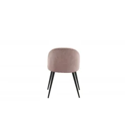 Velevet Spisebordsstol - Støvet Rosa