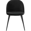 Velour Spisebordsstol - Sort