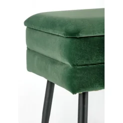 VELVA bænk - Mørkegrøn / Sort