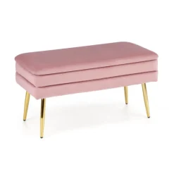 VELVA bænk - Rosa velour