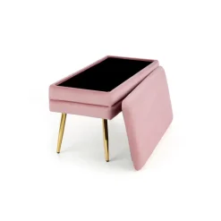 VELVA bænk - Rosa velour